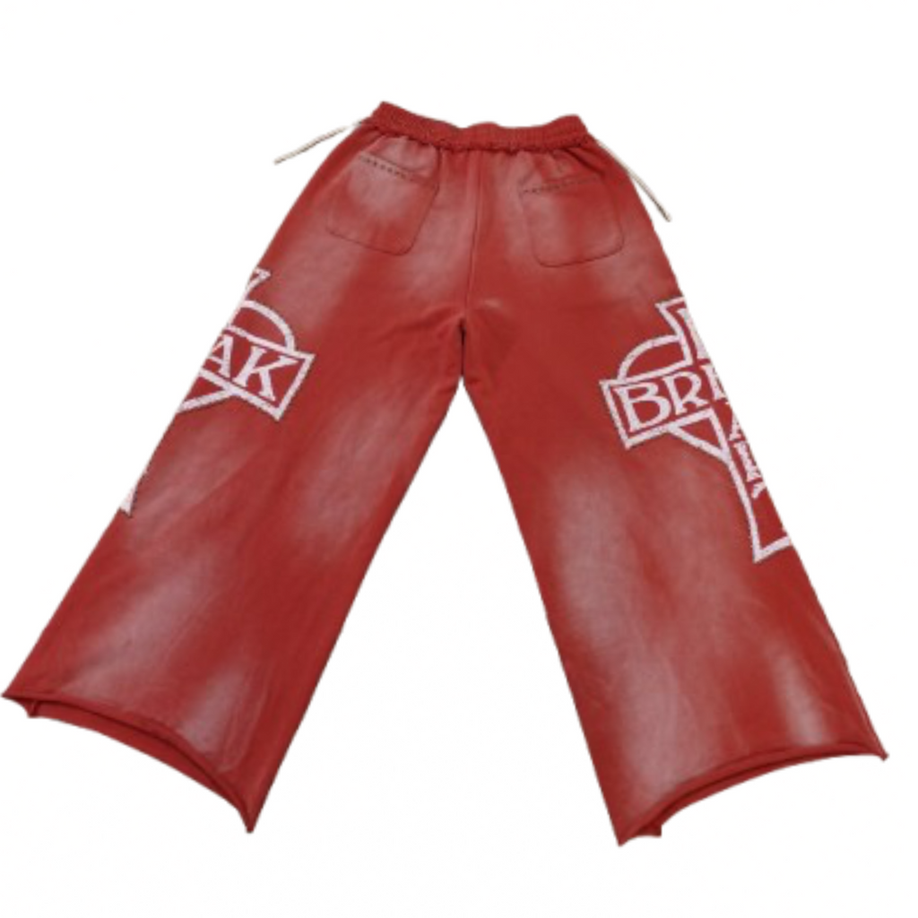 Iron Heart Sweat Pants - Red